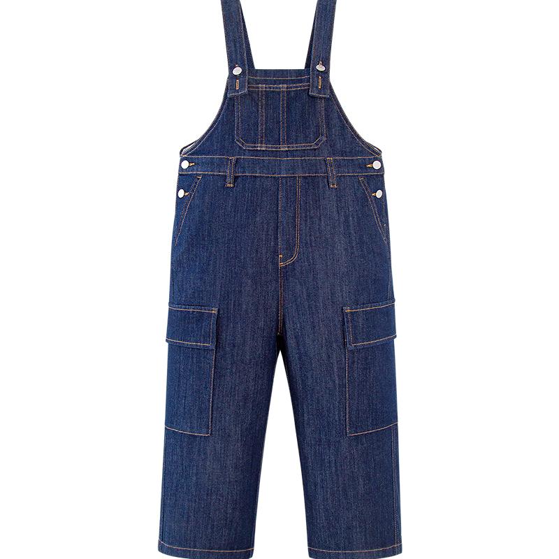 Girls' Loose Denim Overalls