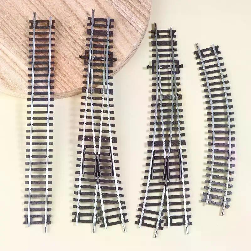 HO Scale 1/87 Model Train Track HO Gauge Railroad Track Straight Curved Switch Track For Diorama Sand Table DIY Scenery Layout