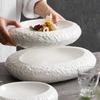 Artistic Ceramic Rock Pattern Plate: Irregular, High-End Design for Creative Cuisine In Hotels and Private Kitchens