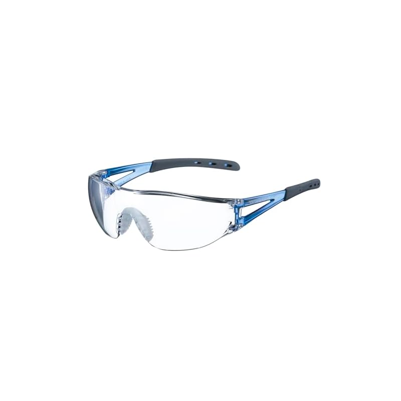 [Yamamoto Optical] Safety Glasses LF-401 Ultra-lightweight, Scratch-resistant, Anti-fog, Blue, Made in Japan, JIS Standard, UV Protection, Unisex