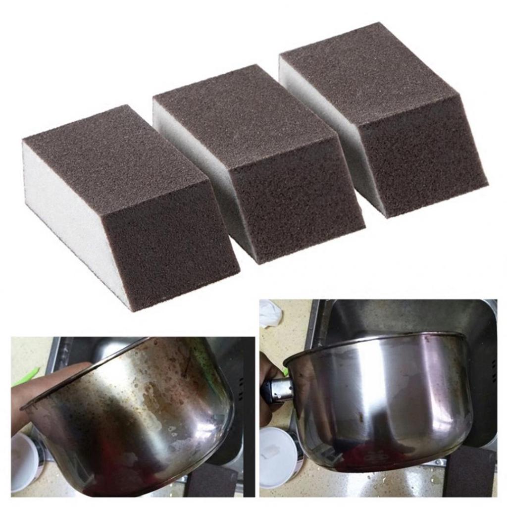 Magic Emery Sponge Rust Dirt Stains Bowl Pot Washing Home Kitchen Cleaning Brush KTY