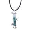 Elegant Bamboo Segment Pendant Necklace Adjustable Length Clavicle Chain Stylish Accessory for Fashion Enthusiasts