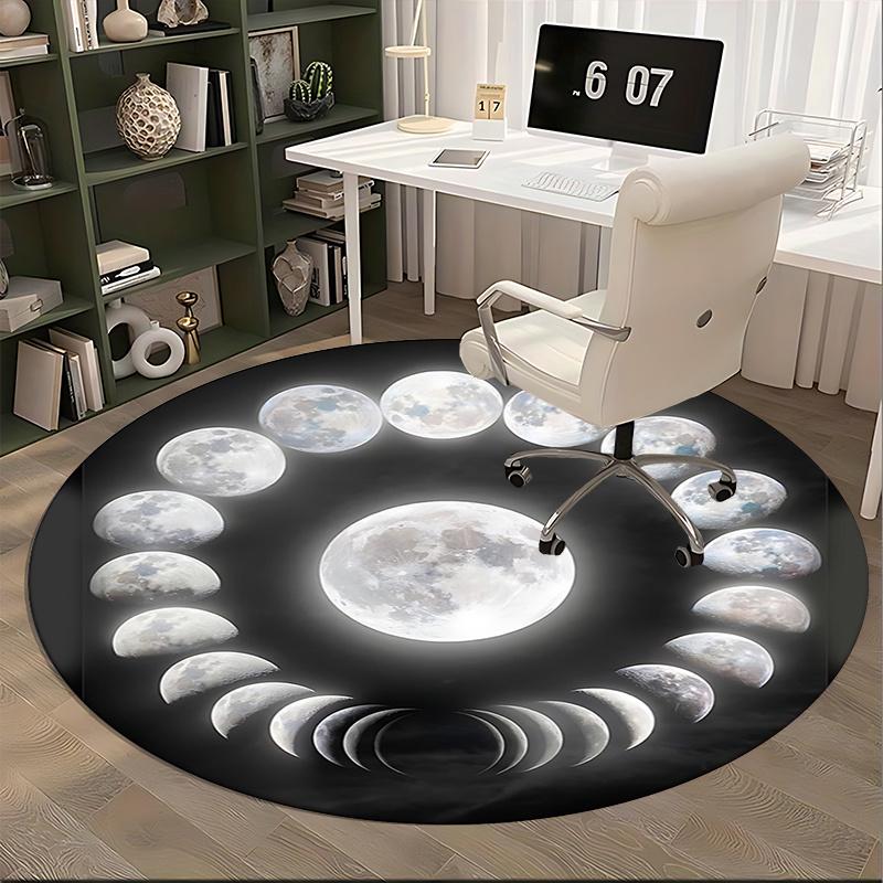 Full Moon Phase Chair Mat: Home Decor, Sofa Carpet, Office Rug Gift for Any Room1118135a