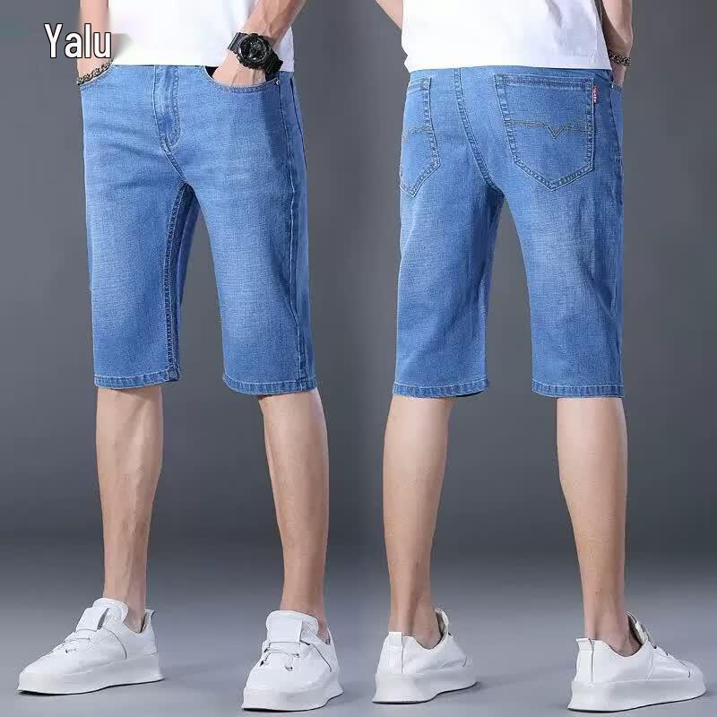 Yalu Men s Summer Loose Fit Denim Shorts 28