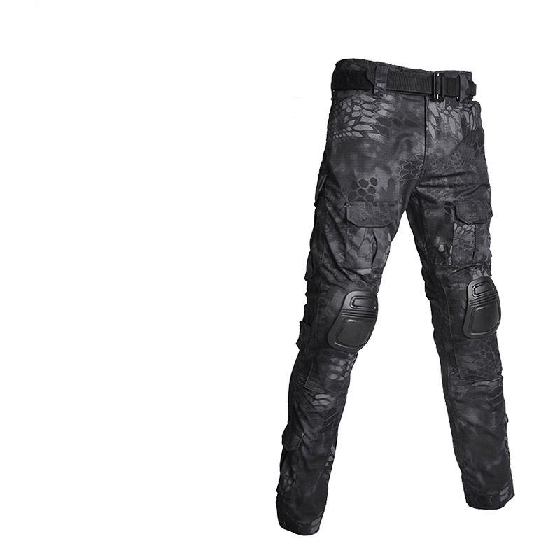 Camouflage Frogman Byxor Herr Dam Taktiska Träningsfickor Långbyxor för Herr