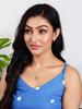 American Diamond Rose Gold Plated Love Shaped Pendant Necklace Set with Chain & Stud Earring for Girls and Women