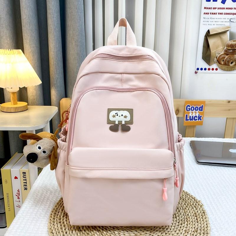 Korean version of schoolbag for female junior high school students, cute backpack, simple high school students, large-capacity travel backpack tide