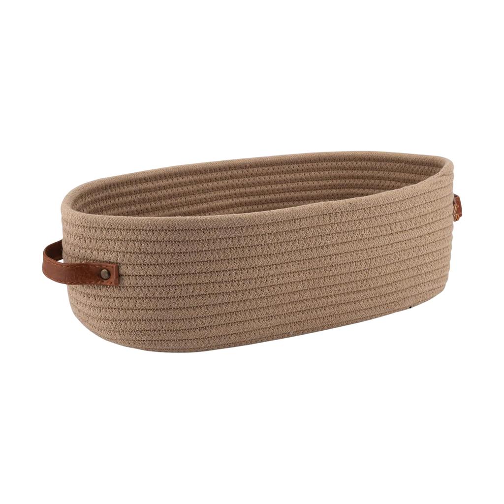 Nordic Cotton Rope Woven Storage Baskets Oval Bathroom Storage Basket Desktop Sundries Sundries Key Cosmetics Storage