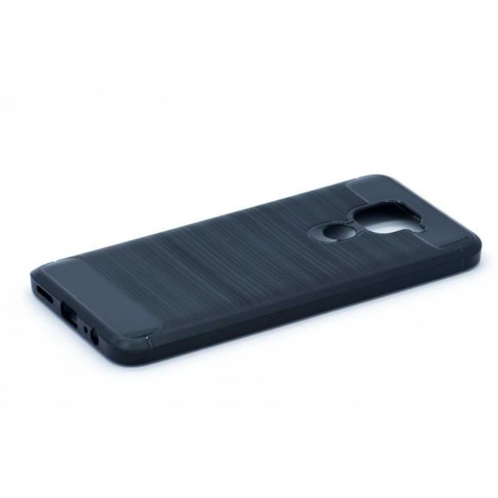 Coque souple - Xiaomi - Redmi Note 9 - Noir - Effet carbone brossé - Protection optimale