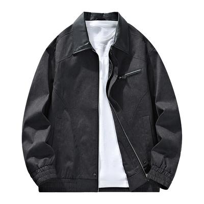 Business Jacket Men's Contrasting Lapel Cotton Twill Jacket Men's Wear