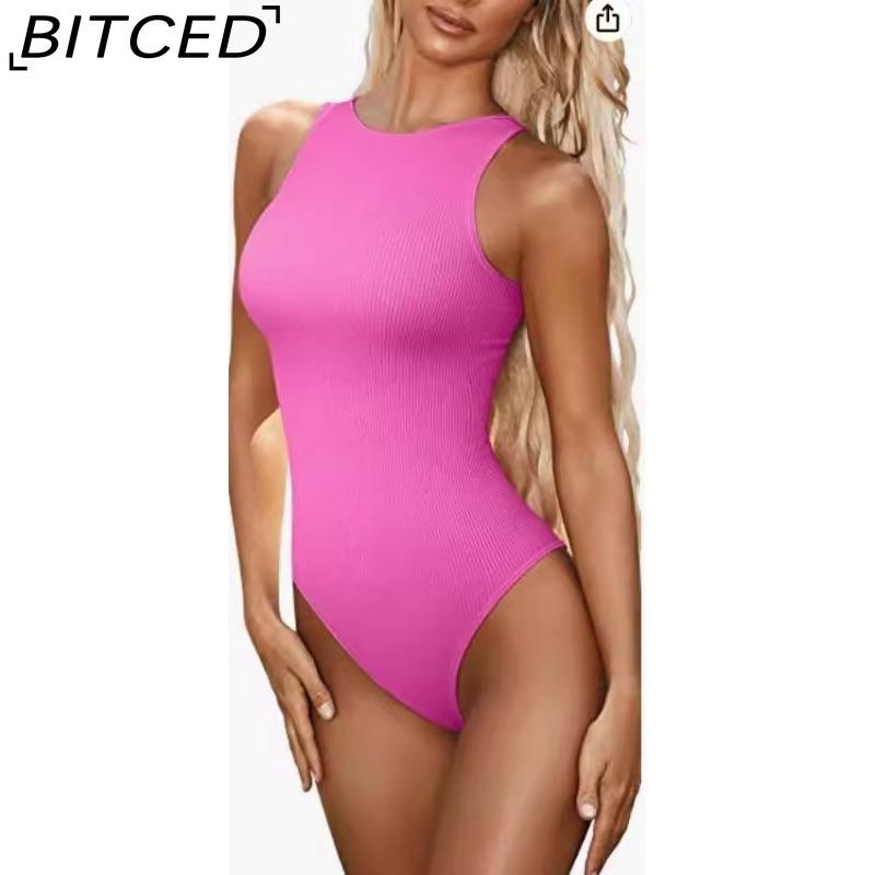 BITCED Damen Sommer Body Ärmelloser Gerippter Body