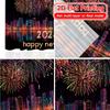 2D Flat Printing  2pcs NewYearCelebration Contemporary Modern Curtains Versatile Polyester Fabric Curtains Outdoor