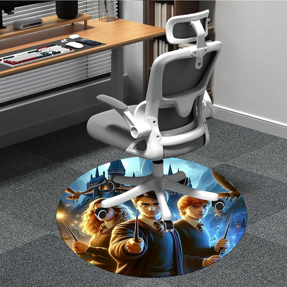 

1pc Hogwarts Castle Chair Carpet for Office Non-Slip,Machine Washable Rug for Office, Room - Holiday Decor - Machine Made yy251017298 80cm by 80cm