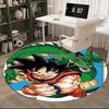 1pc Dragon Ball Z Goku & Shenron Anime Cartoon Design Round Carpet  Office Chair Mat, NonSlip Rug for Home Decor, Living Room, Bedroom