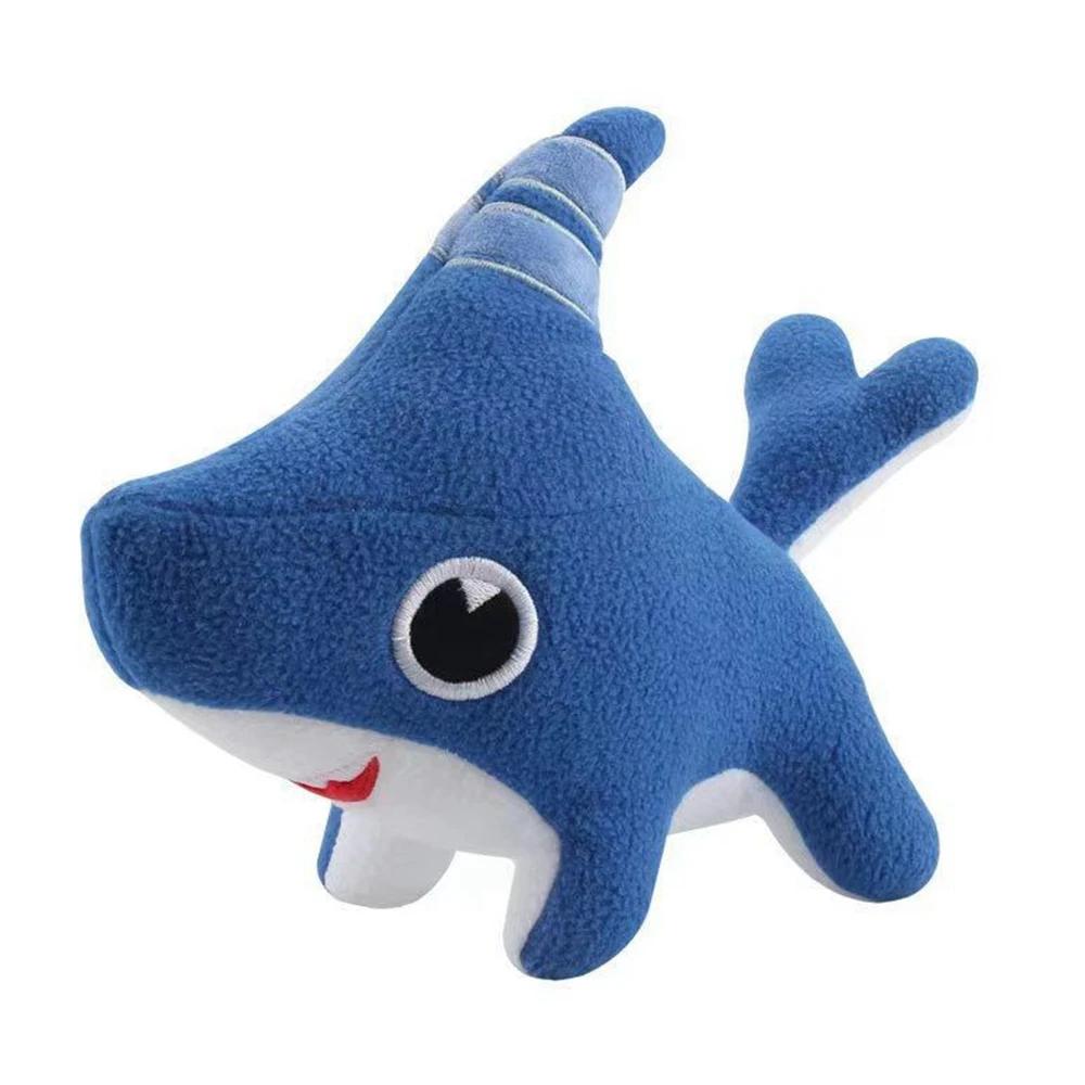 28CM Shark Dog Stuffed Animals Shark Dog Plush Toy Blue Sawtooth Ocean  Plushies for Baby Boys Girls Kid Birthday Christmas Gift