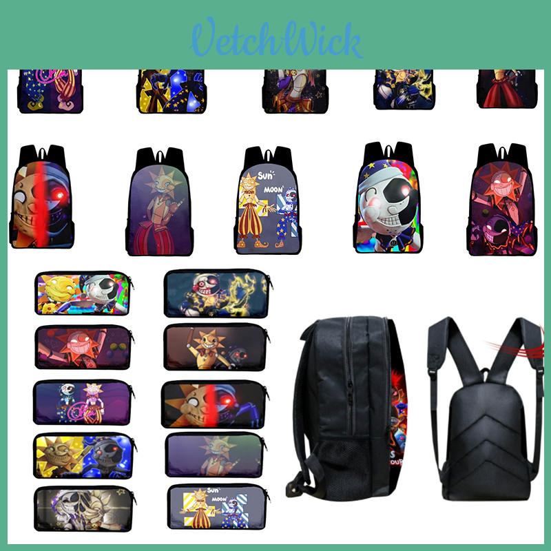 Zaino Sundrop Moondrop di Five Nights At Freddy's Per Studenti Con Materiale Resistente