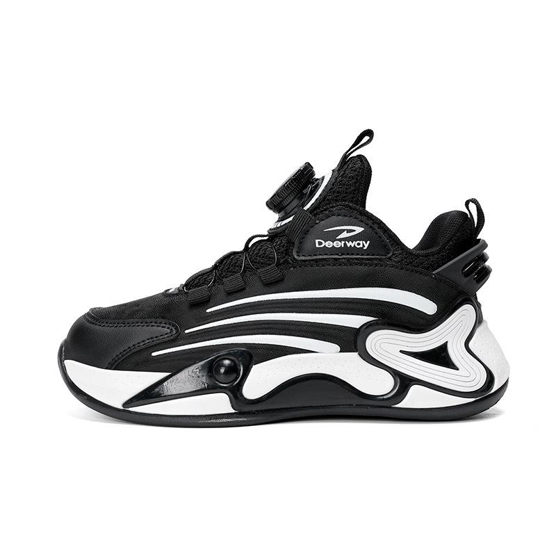 Delhui Girls' Waterproof Leather Sports Shoes, Sizes 28-39, Casual Basketball Style D6631