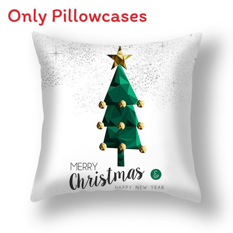 Merry Christmas Cushion Cover Xmas Home Sofa Throw Pillow Case Printing Garnish