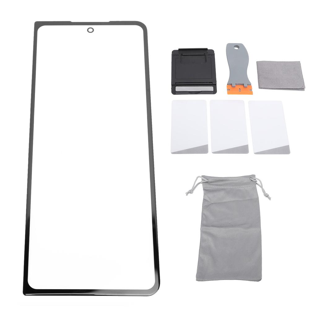 Phone Front Glass Panel with OCA Repair Tools Phone Front Outer Screen Panel for Galaxy Z Fold 5 5G