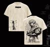 Thorfinn VINLAND SAGA Anime-Print T-Shirt, lockeres gewaschenes T-Shirt, lässige Baumwoll-T-Shirts mit 416 Ärmel