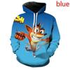 3D Print Crash Bandicoot Hoodie Games Men Women Fashion Casual Pullover Hoodies