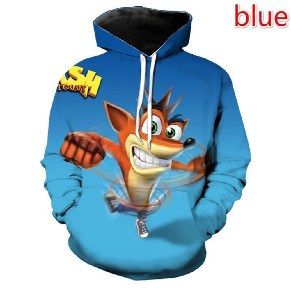 3D Print Crash Bandicoot Hoodie Games Men Women Fashion Casual Pullover Hoodies