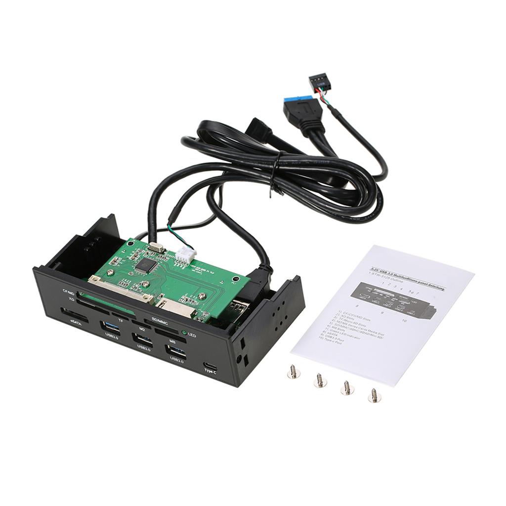 Sunshine Tipway STW 5.25   Internal Card Reader Media Multi Function Dashboard PC Front Panel Type C USB 3.1 USB 3.0