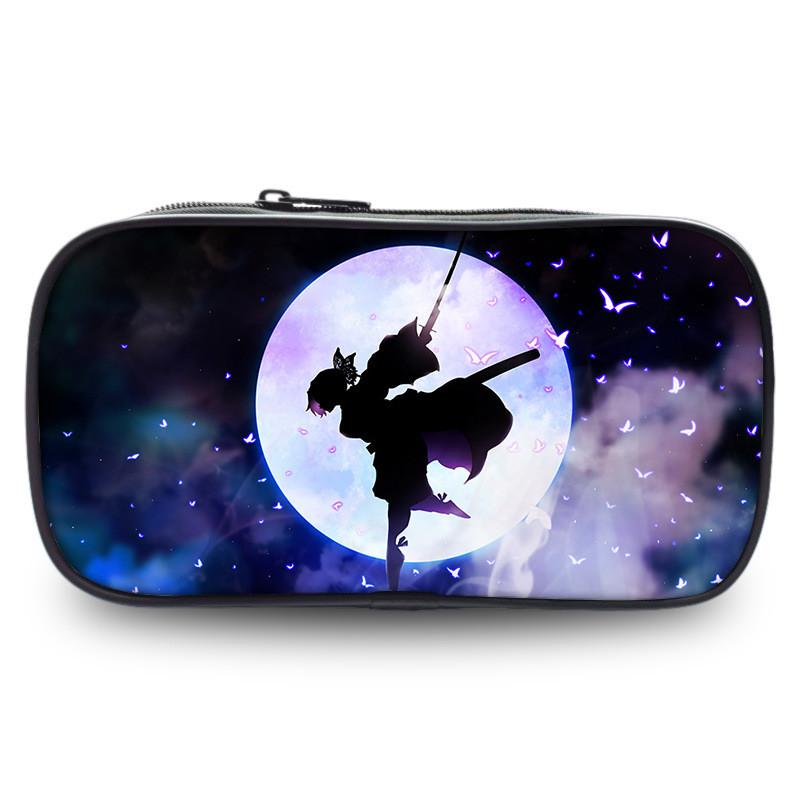 Durable Slayer Demon Pen Bag Versatile Oxford Fabric Large Capacity Stationery Holder