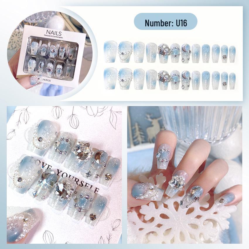 High-End Handmade Nail Art: Pure Desire Style Rhinestone Nail Stickers Collection.