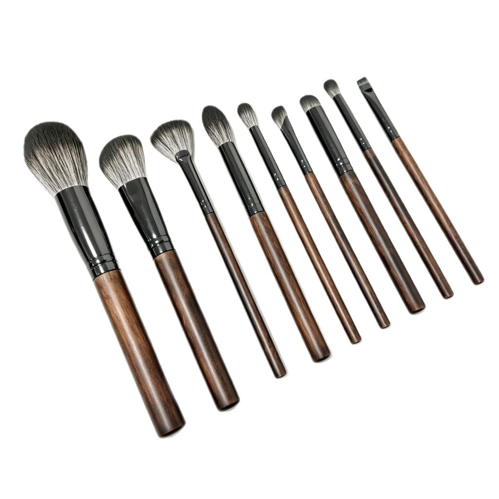 New 9 Birch Ulike Cosmetic Set Brush Super Soft Hair Loose Powder Brush Concealer Brush Eyeshadow Brush Full Set of Beauty Tools