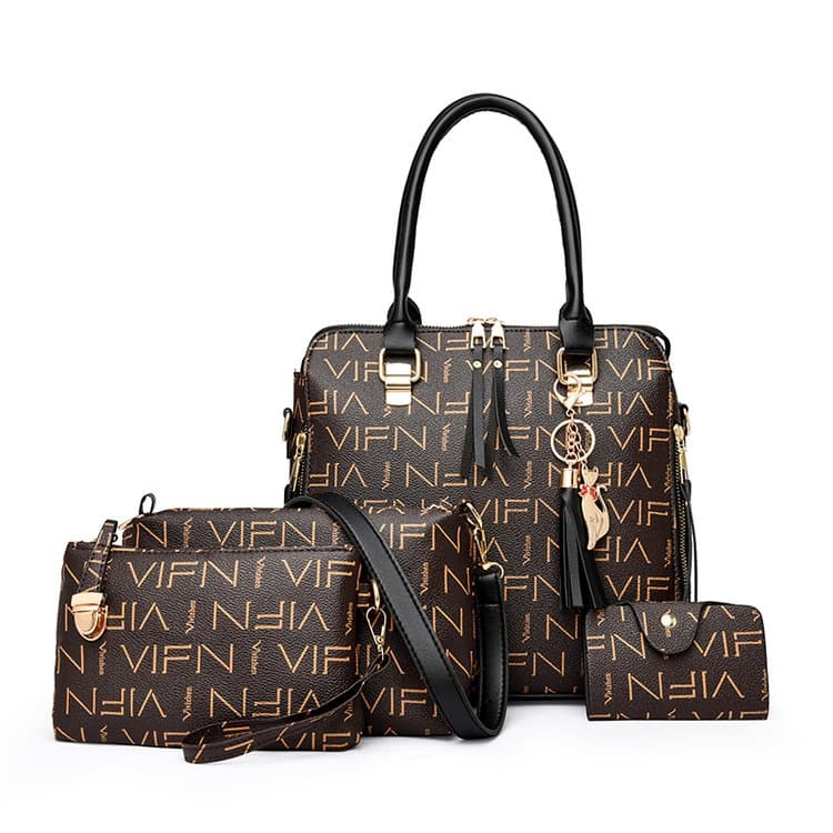 Женская сумка через плечо из синтетической кожи с принтом