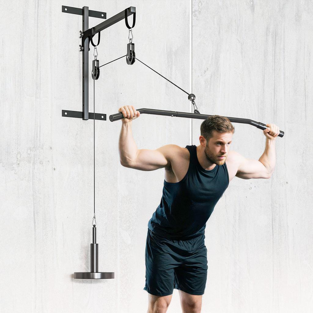 Fitness Lat Pulldown Posilovací stroj Posilovací zařízení do posilovny Systém kladky Trénink síly paží pro domácnost