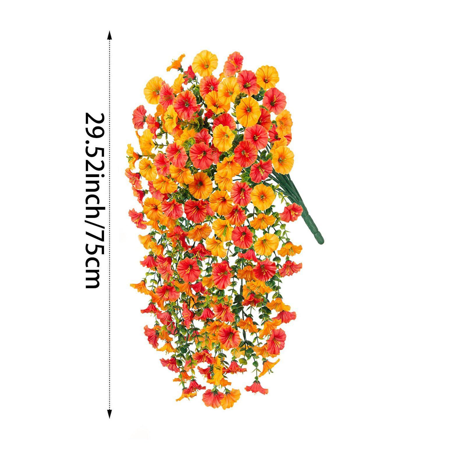 

Wall-mounted Artificial And Morning Silk Flowers For Home, Weddings, And Patios, Vine Decoration, Artificial Flowers One Size помаранчевий