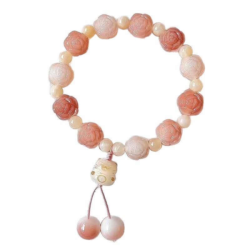 Lotus Lucky Cat Temperament Beaded Bracelet: A Stylish Gift for Girlfriends