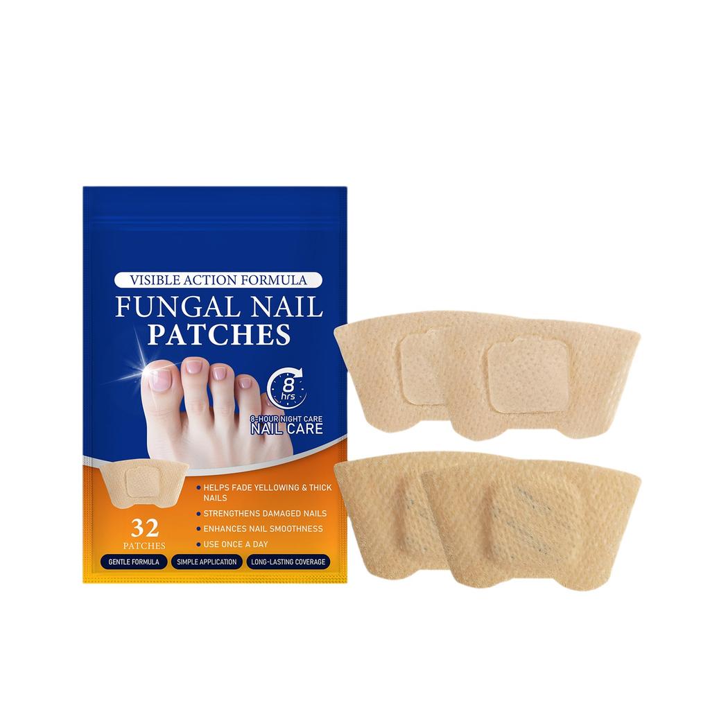 Fungal Nail Patches Hands And Feet Soft Nail Inlaid Nail Thickening Bright Nail Furrow Gray Nail Care Patch 32 PATCHES