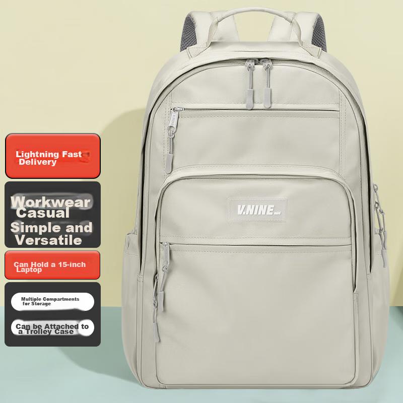 V.NINE Backpack for Middle And High School Students, Unisex Shoulder Bag for Grades 4-6, Large Capacity