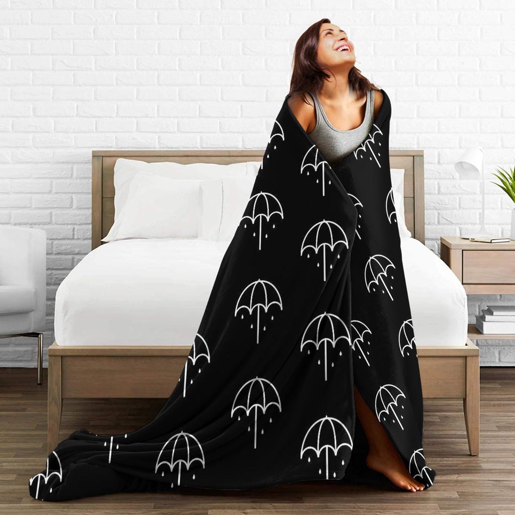 BMTH Bring Me The Horizon  Warm Soft Blanket  Picnic Plush Bedding Throws Pattern Outdoor Flannel Bedspread Sofa Bed Cover