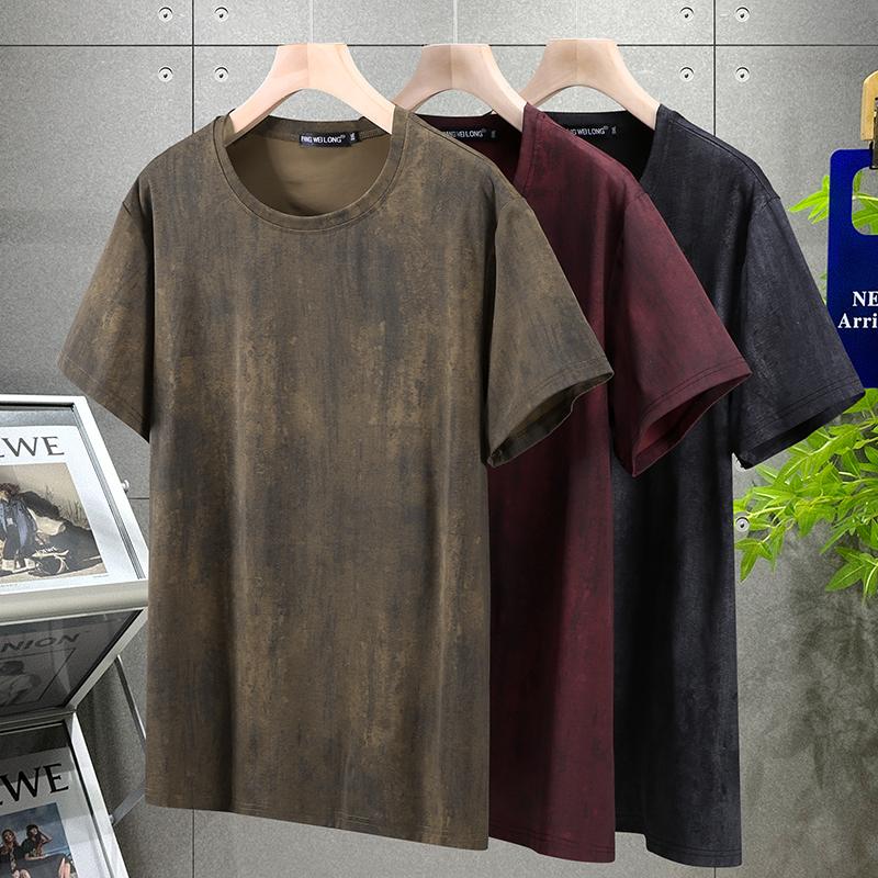 4XL-12XL Nadměrné velikosti Pánská trička Letní Vintage oblečení Módní trička Oversize Tričko s krátkým rukávem