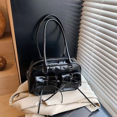 High-end Niche Design Bow Tote Bag Women's New Light Luxury Large-capacity Shoulder Commuter Bag