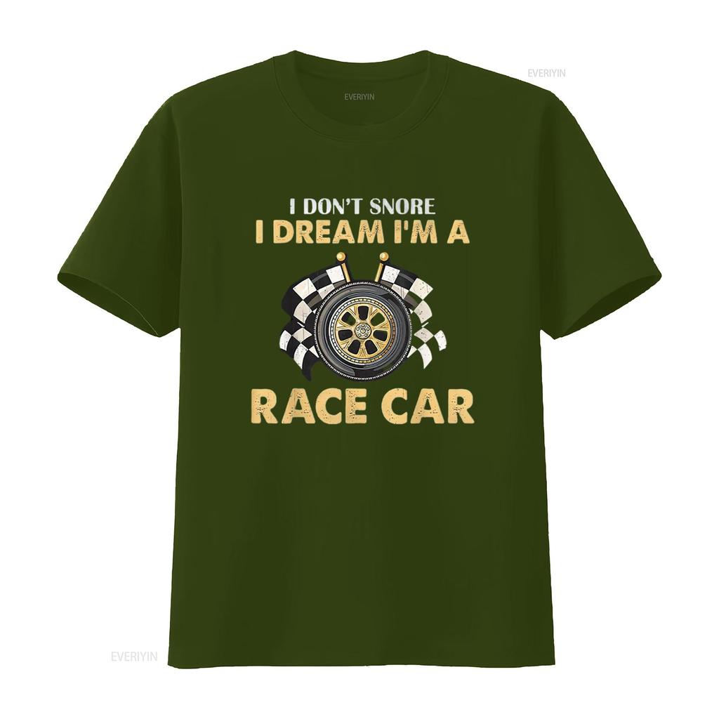 I Don t Snore Dream m A Racecar Funny Mens Shirt Black Large vintage Washed graphic Unisex Soft Comfortable streetwear fashion