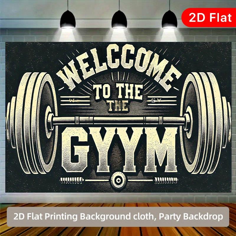 2D plane 1 piece of gym welcome sign festival party courtyard studio