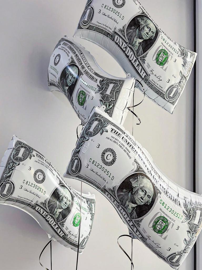 2pcs Money Banknote Balloons Large Size Dollar Counterfeit Reusable Balloons for Birthday Decoration Dollar Bill Party Balloon