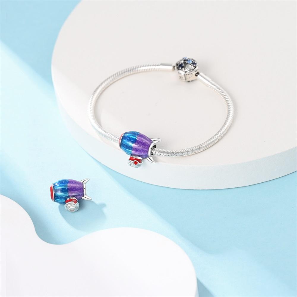 Charm Bead Components Authentic Original Copper Metal Airplane Popular Hot Air Balloon String Bead Components Compatible With Bracelet High Quality