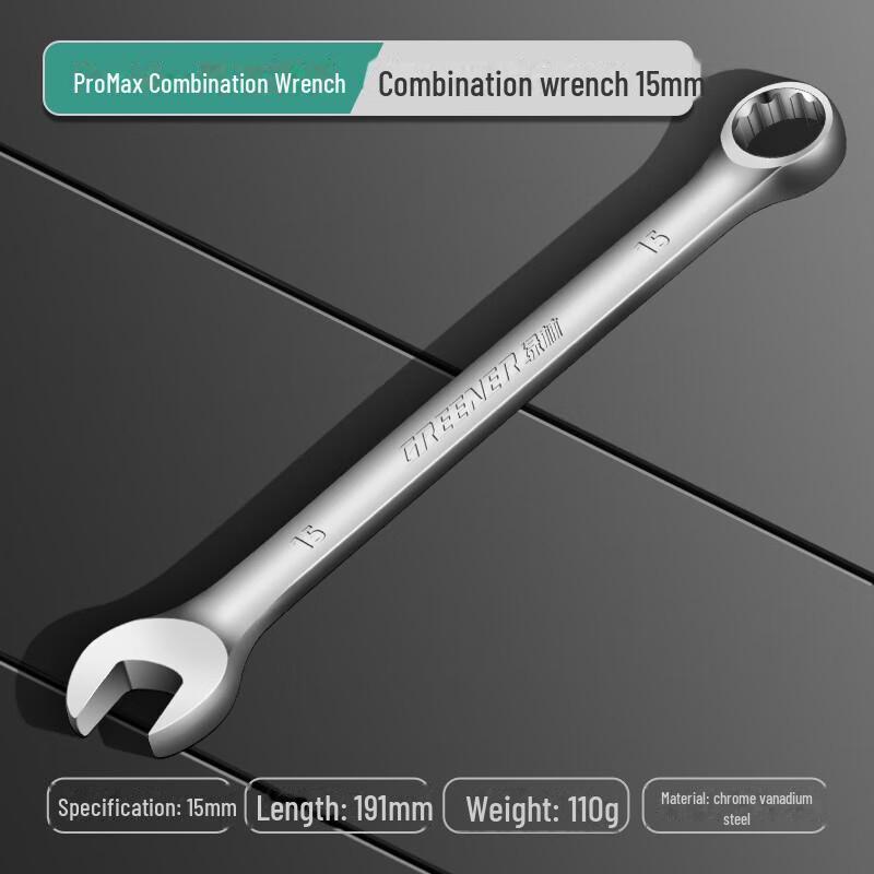 Green Forest Dual-Purpose Wrench Set: Double-Head, Open-End, 13-14mm