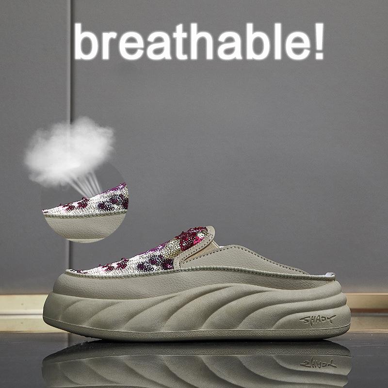 Sneakers casual da donna senza schienale, mocassini, scarpe antiscivolo con plateau, scarpe da sera per donna, scarpe da passeggio, mules estivi leggeri, sandali da spiaggia
