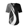 Top da donna a maniche corte, magliette estive con stampa floreale, scollo a V, casual, basic, camicie con bottoni, tuniche.