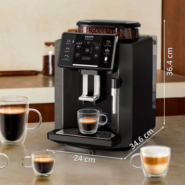 Vollautomatische Kaffeemaschine - krups - ea910810 - 1450 W - 4 Kaffeeoptionen - schwarz