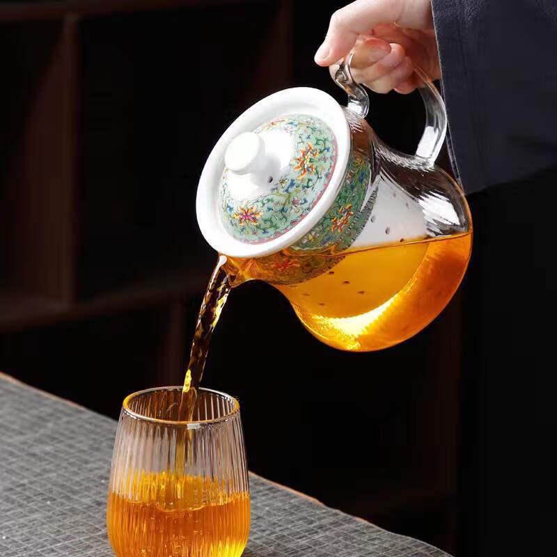 Handcrafted Enamel Electric Tea Maker Set