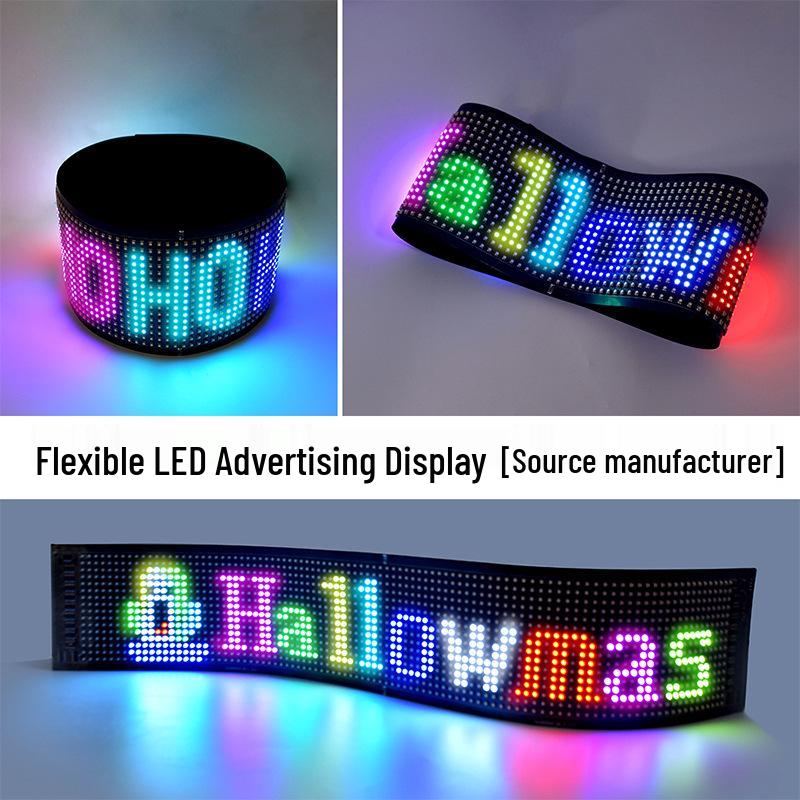 Flexible LED USB Car Display: Bluetooth-Enabled Smart Advertising Screen