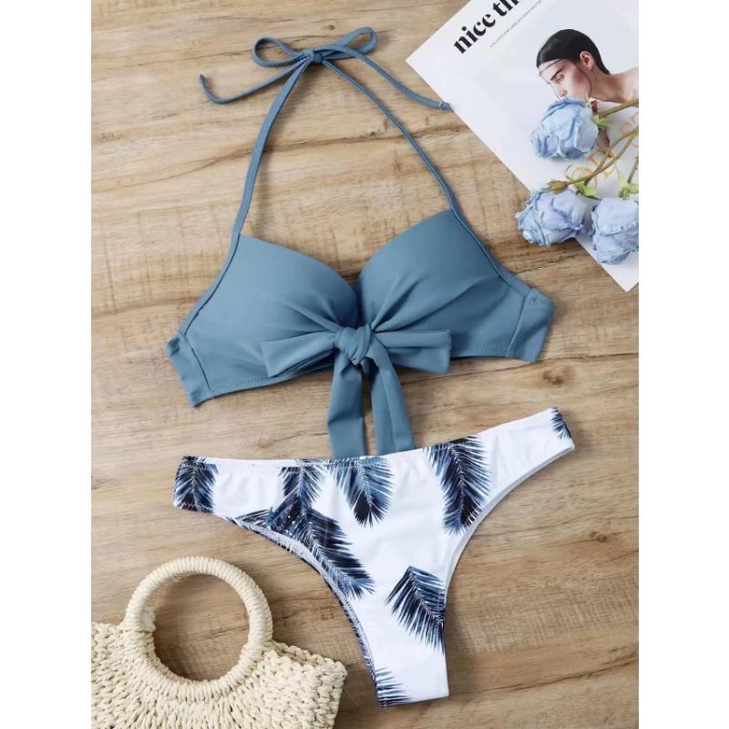 

Бразильские стринги бикини 2025 женский купальник пуш-ап с принтом сексуальный купальник женская пляжная одежда купальники купание плавание купальный костюм L серый